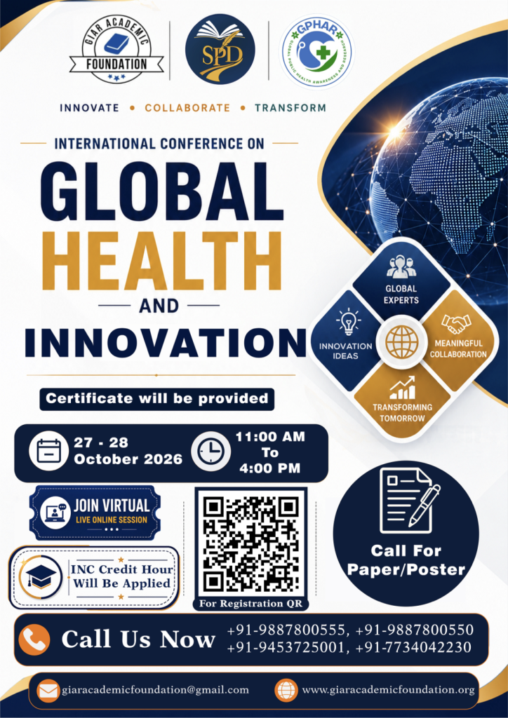 International Conference on Global Health and Innovation 2026 | 27–28 October 2026