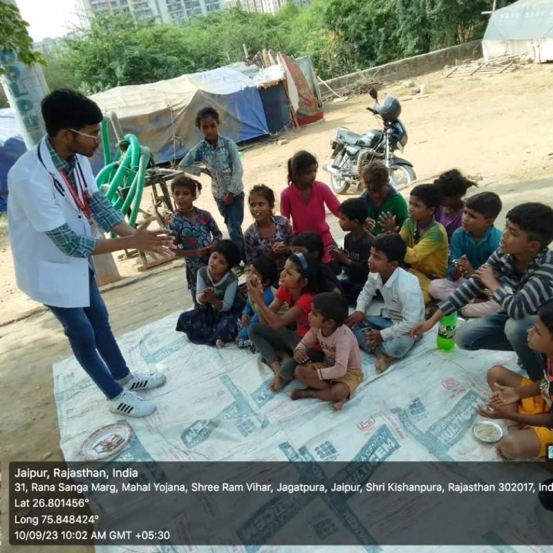 Health Camp and Nutritional Campaign at Slum Area of Pratap Nagar, Jaipur