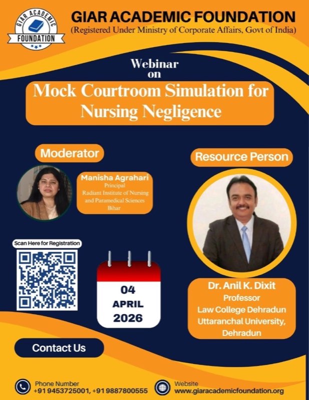 Webinar on Mock Courtroom Simulation for Nursing Negligence