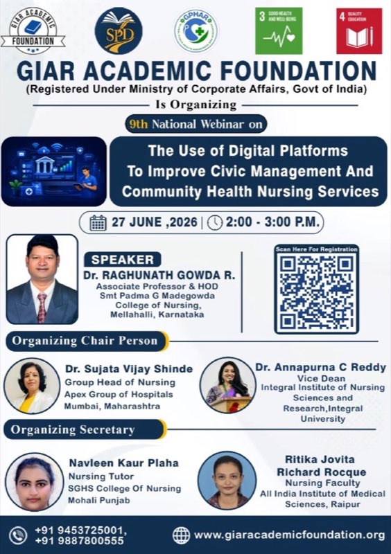9th National Webinar on The Use of Digital Platforms To Improve Civic Management And Community Health Nursing Services