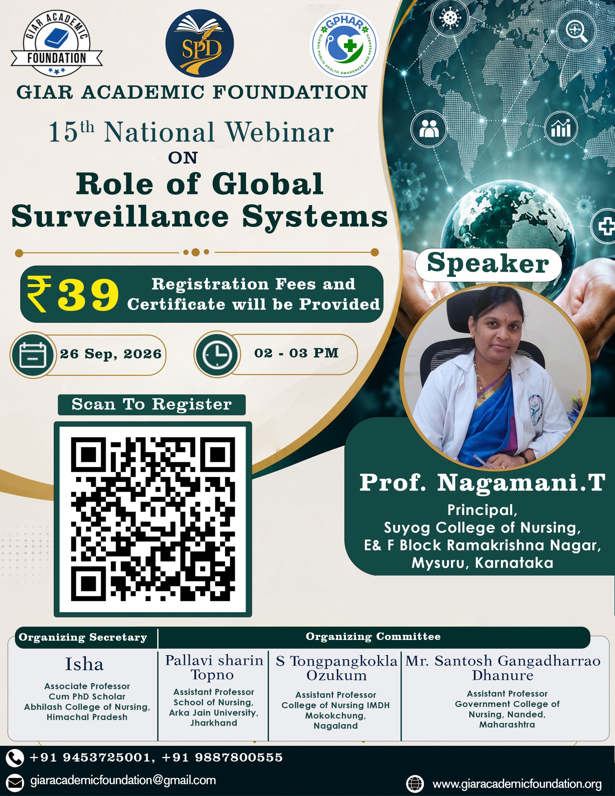 15th National Webinar on Role of Global Surveillance Systems