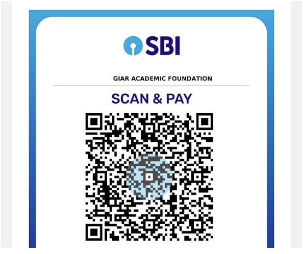 GIAR Academic Foundation SBI Scan and Pay QR code